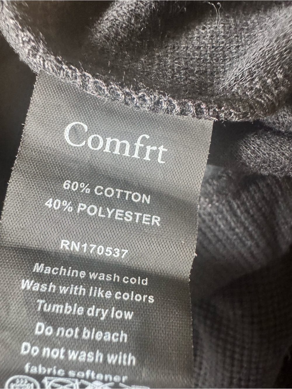 Comfrt Waffle Knit Lounge Pants XL Pajama Cozy Casual Black Elastic Waist - Picture 4 of 8